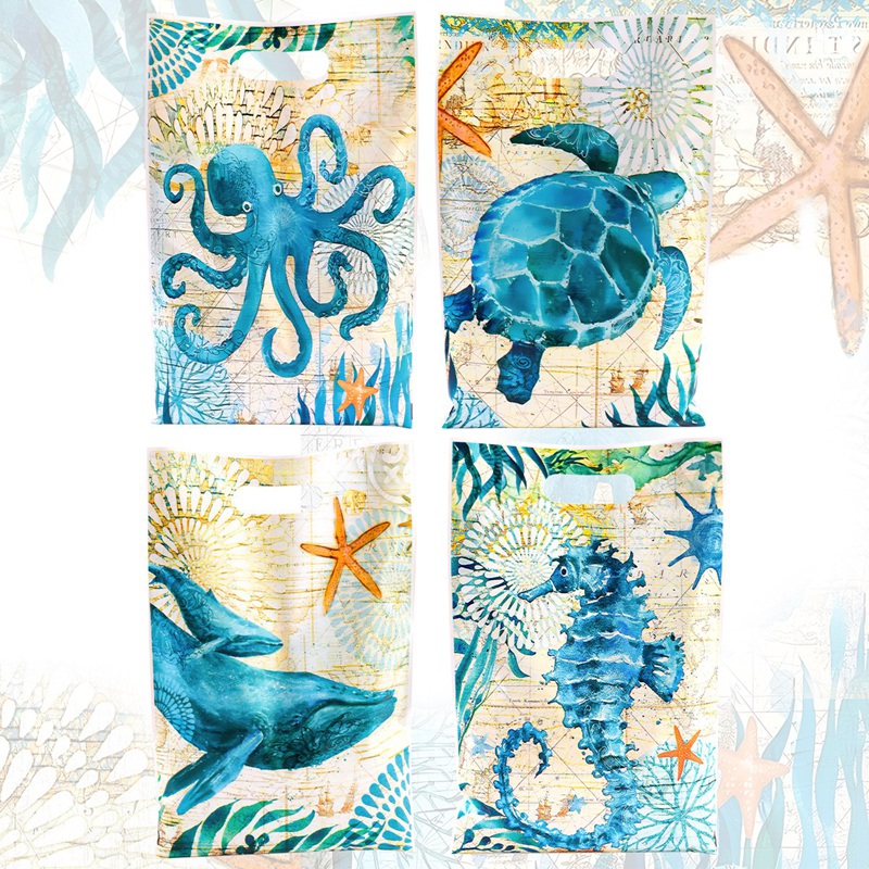 Marine Coral - 10/20/50 adet Okyanus Mercan Tema Plastik